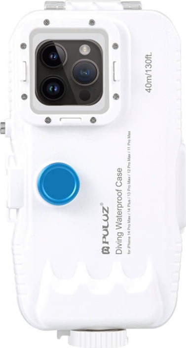 Plastové vodotěsné pouzdro Puluz pro iPhone 15 Plus/15 Pro Max/14 Plus/14 Pro Max/13 Pro Max/12 Pro Max/11 Pro Max (bílé)