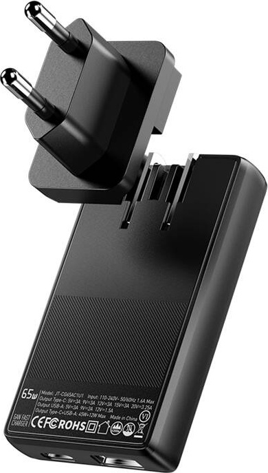 Nabíječka Essager ECT65W-QCB01-Z GaN 65W A+C (černá)