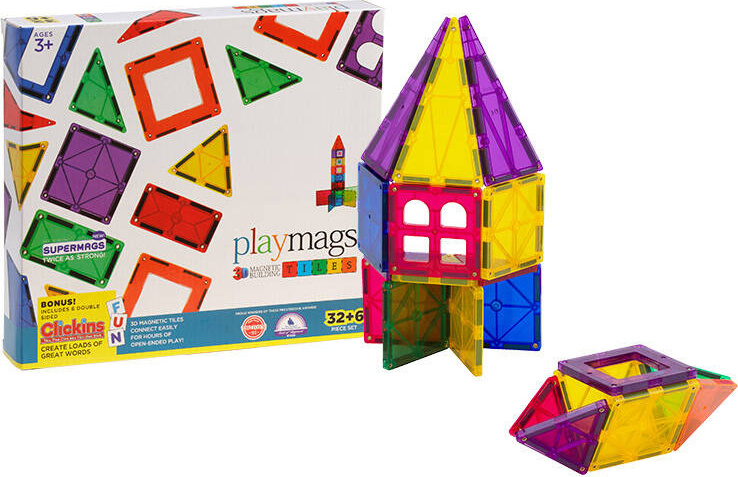 Magnetické kostky 3D Playmags 165 - sada 32 ks