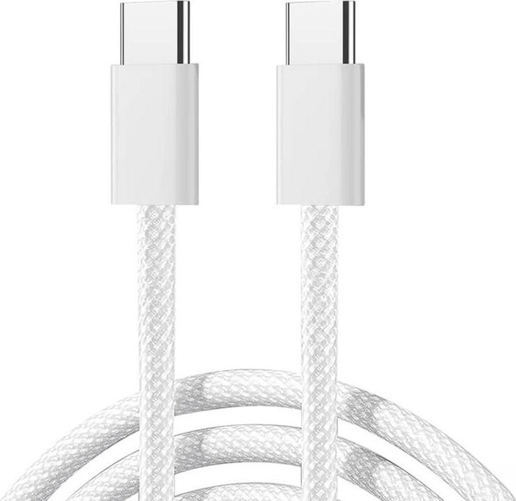 Joyroom S-A45 kabel USB-C na USB-C, 60 W, opletený, 1 m (bílý)