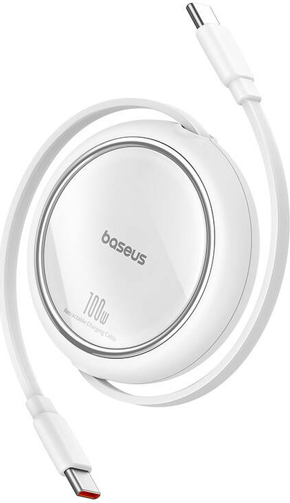 Baseus cable Free2Draw Mini USB-C - USB-C 1,0m 100W white retractable