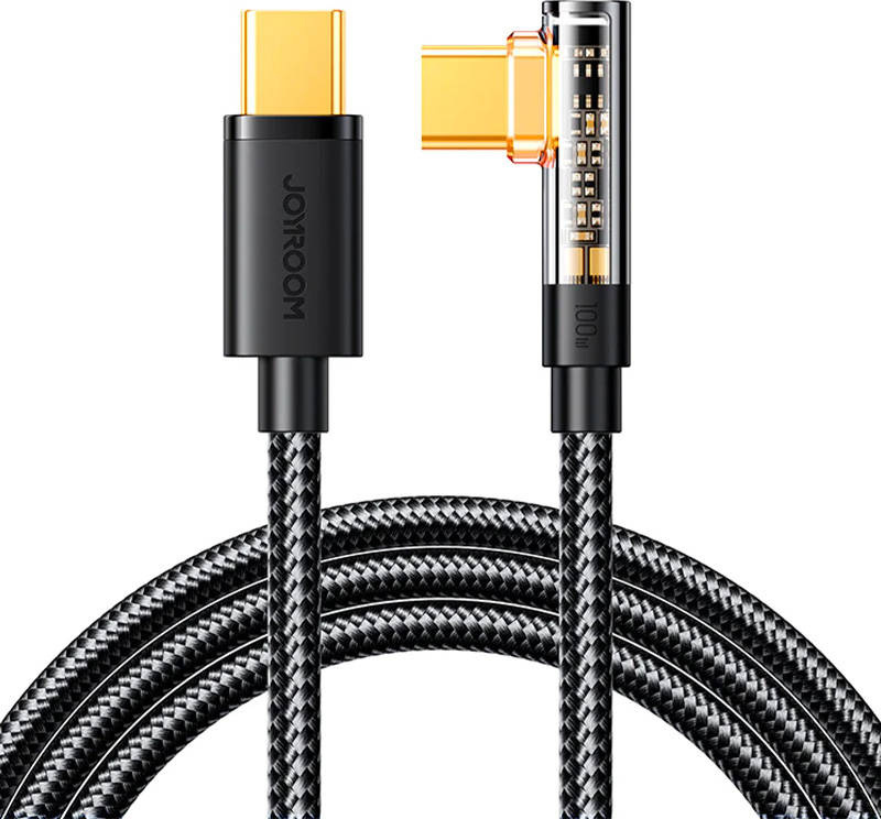 Joyroom Gaming Cable S-CC100A6 USB-C (angled) / USB-C (straight) 100W 1.2m - black