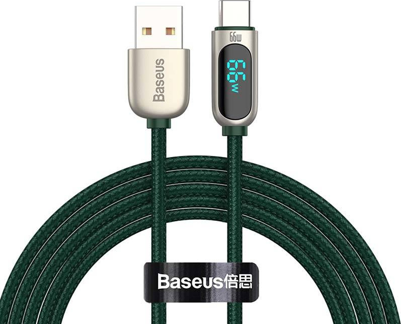 Baseus Kabel k displeji USB Type-C, 66W, 2 m (zelený)