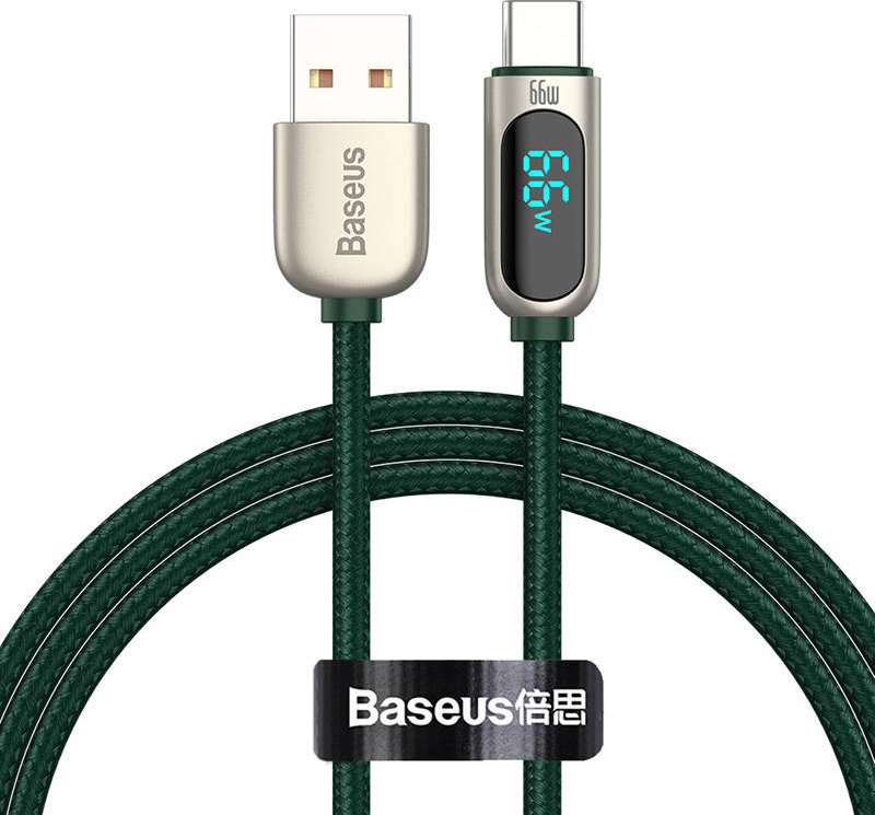 Baseus Kabel displeje USB k Type-C, 66W, 1m (zelený)