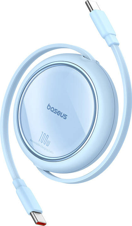 Baseus Free2Draw Mini Retractable Charging Cable Type-C to Type-C 100W 1m Galaxy Blue