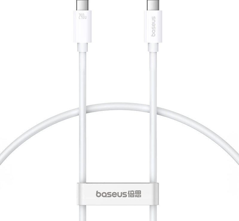 Baseus Superior USB4 USB-C na USB-C kabel, 240W, 1m (bílý)