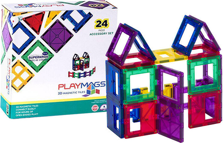 Magnetické kostky 3D Playmags 162 - sada 24 ks