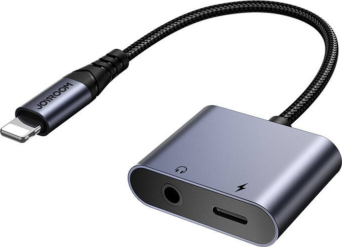 Audio adaptér 2 v 1 Joyroom SY-L01 Lightning na 3,5 mm + Lightning (černý)