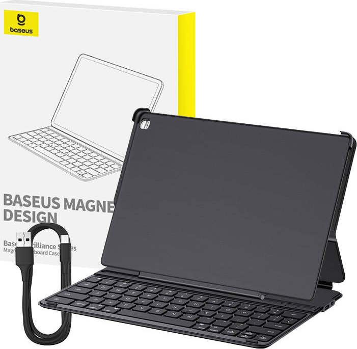 Baseus Brilliance Series keyboard case for iPad 10.2'' (2019/2020/2021) + USB-C cable - black