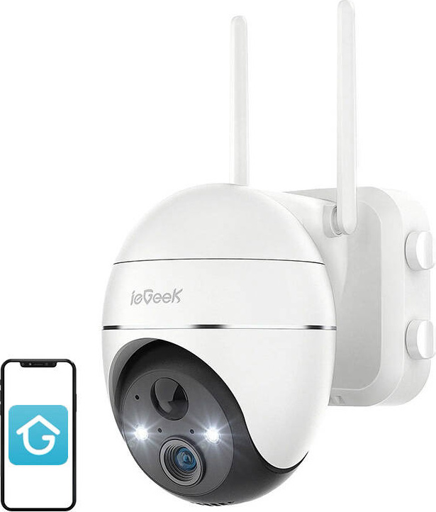 Bezdrátová 3MP WiFi venkovní kamera ieGeek ZS-GX1S bílá 5200mAh