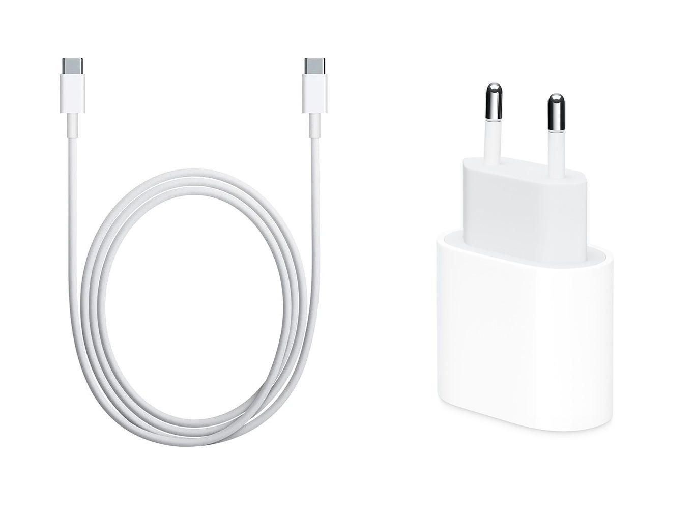 Rychlonabíječka sada 2v1 - 20W PD - USB-C adaptér + USB-C kabel 1m pro iPhone, Samsung a další