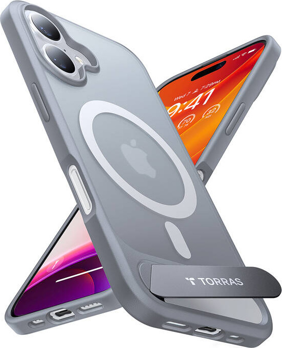 Pouzdro Etui Torras Pstand pro iPhone 16 Plus (titanově šedá)