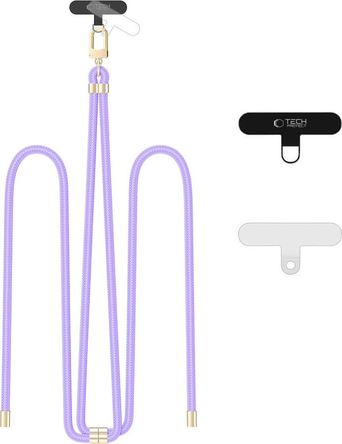 TECH-PROTECT C7S ROPE CROSSBODY STRAP LAVENDER/GOLD