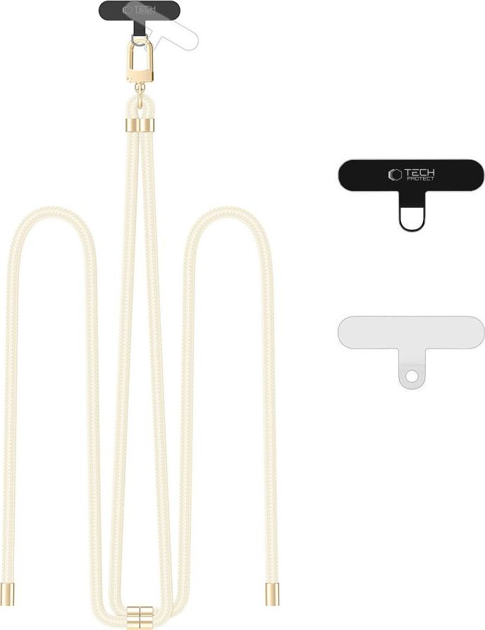 TECH-PROTECT C7S ROPE CROSSBODY STRAP BEIGE/GOLD