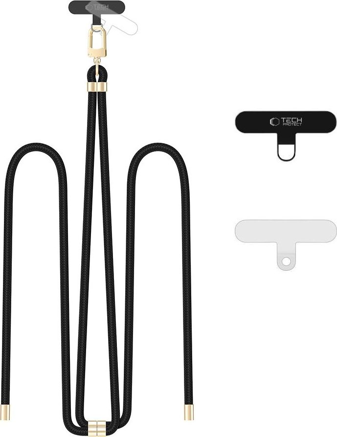 TECH-PROTECT C7S ROPE CROSSBODY STRAP BLACK/GOLD