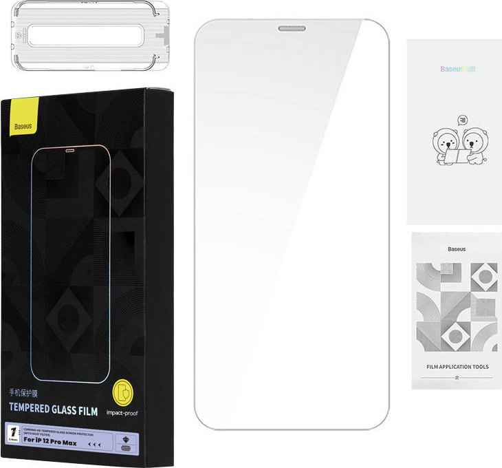 Tvrzené sklo Baseus 0,4 mm Iphone 12 Pro MAX + čisticí sada