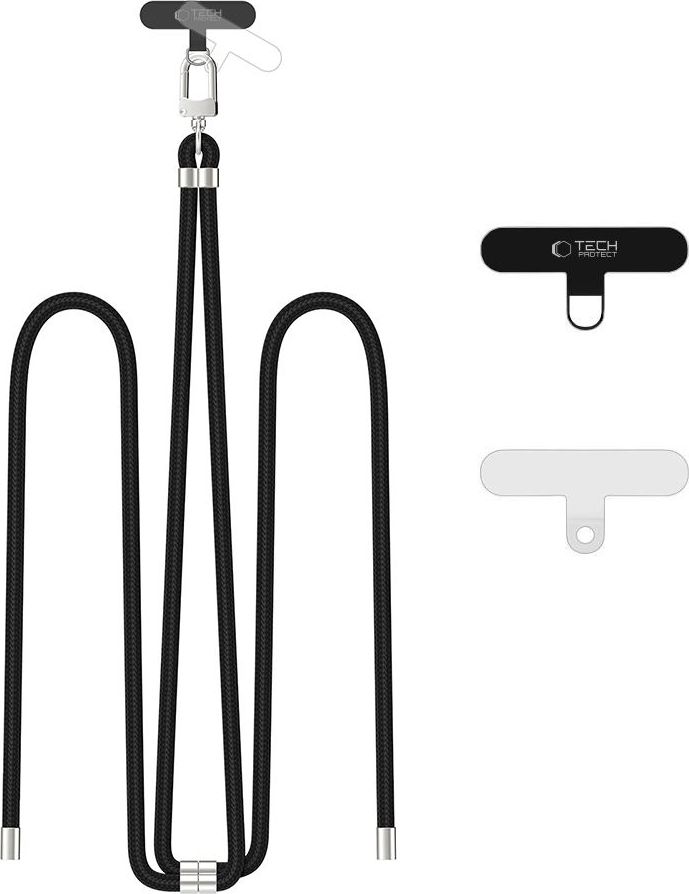 TECH-PROTECT C7S ROPE CROSSBODY STRAP BLACK/SILVER