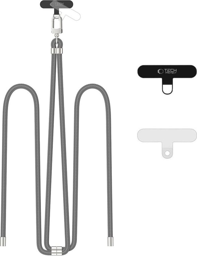 TECH-PROTECT C7S ROPE CROSSBODY STRAP CRAYON GREY/SILVER