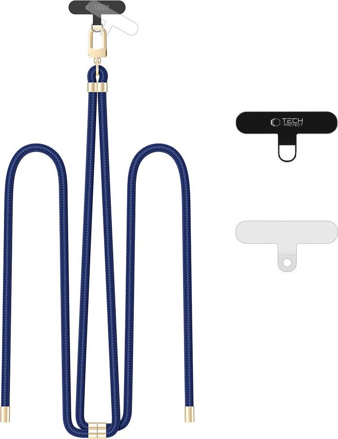 TECH-PROTECT C7S ROPE CROSSBODY STRAP NAVY BLUE/GOLD