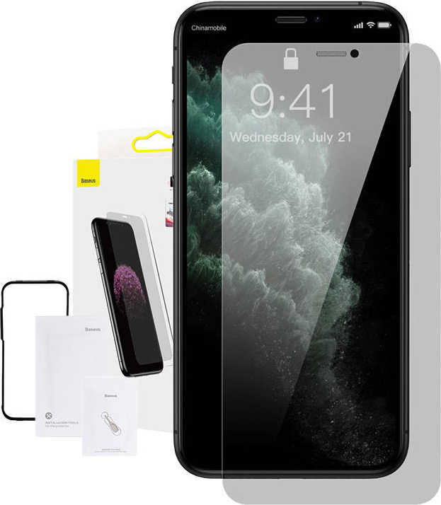 Baseus 0,3mm celoplošné a celoskleněné tvrzené sklo (balení 1 ks) pro iPhone XR/11 6,1 palce