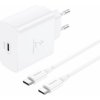Foneng EU62 USB-C 45W sieťová nabíjačka + USB-C kábel (biely)