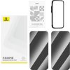 Tvrdené sklo Baseus Superior pre ochranu súkromia pre iPhone 14 Plus/13 Pro Max + 2x čistiaca sada a EasyStick