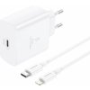Foneng EU62 GaN 45W USB-C síťová nabíječka + USB-C na lightning kabel (bílý)