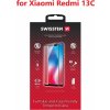 SKLO SWISSTEN FULL GLUE, COLOR FRAME, CASE FRIENDLY PRE XIAOMI REDMI 13C ČIERNE