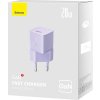 Miniaturní nástěnná nabíječka Baseus GaN5 20 W (fialová)