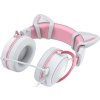 Herní sluchátka ONIKUMA X10 White/Pink/Cat Ears