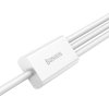 Kabel pro rychlé nabíjení USB na M+L+C Baseus Superior Data 3,5 A 0,5 m (bílý)