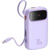 Baseus QPow 2 20000mAh 30W 2xUSB-C kábel powerbanka (fialová)