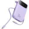 Baseus QPow 2 20000mAh 30W 2xUSB-C kábel powerbanka (fialová)