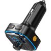 Nabíječka do auta / FM vysílač XO BCC08 USB x2, USB-C, MP3, Bluetooth 5.0 (černá)