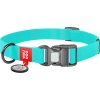 Vodeodolný svietiaci obojok pre psa s QR pásom WAUDOG šírka 40 mm, dĺžka 46-70 cm
