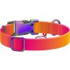 Waudog gradientný nylonový obojok pre psov s QR kódom, oranžová, veľkosť L