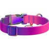 Waudog gradientný nylonový obojok pre psov s QR kódom, fialový, veľkosť L