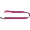Vodítko pro psa WAUDOG z přírodní kůže 25 mm široké, 122 cm dlouhé růžové