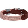 Obojek pro psa z přírodní kůže a recyklovaného materiálu s QR kódem Waudog vel. L, šířka 25 mm, hnědá