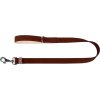 Vodítko pro psa WAUDOG z přírodní kůže šířka 14 mm, délka 122 cm hnědé