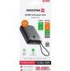 SWISSTEN POWER BANK VOLTBOX 35W 30000 mAh S INTEGROVANÝMI KABELY  USB-C A LIGHTNING ČERNÁ