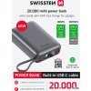SWISSTEN POWER BANK 20000 mAh 45W S INTEGROVANÝM KABELEM USB-C VESMÍRNĚ STŘÍBRNÁ