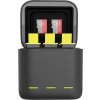 Box Telesin trojkanálová nabíjačka + 3 batérie pre GoPro Hero 12/11/10/9 (GP-BNC-902-B)