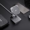 Cubenest 3v1 Qi2 Skladacia bezdrôtová magnetická nabíjačka SQS312 Pro Samsung Watch, Grey