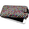 Pouzdro FIXED Soft Slim se zavíráním, PU materiál, velikost 3XL, motiv Rainbow Dots