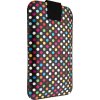 Púzdro FIXED Soft Slim so zatváraním, PU materiál, veľkosť 6XL, motív Rainbow Dots