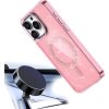Třpytivý kryt MagSafe pro iPhone 16 Pro Max - růžový s třpytkami