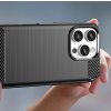 Silikonový kryt Carbon pro iPhone 16 Pro Max - černý