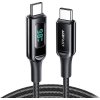Kabel USB-C na USB-C Acefast C6-03 s displejem, 100 W, 2 m (černý)