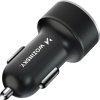 Wozinsky WDCCAC USB-C USB-A 36W autonabíjačka - čierna